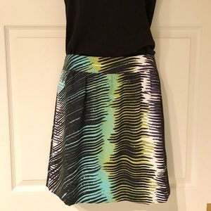 LOFT Multicolored Animal Print Skirt